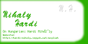 mihaly hardi business card